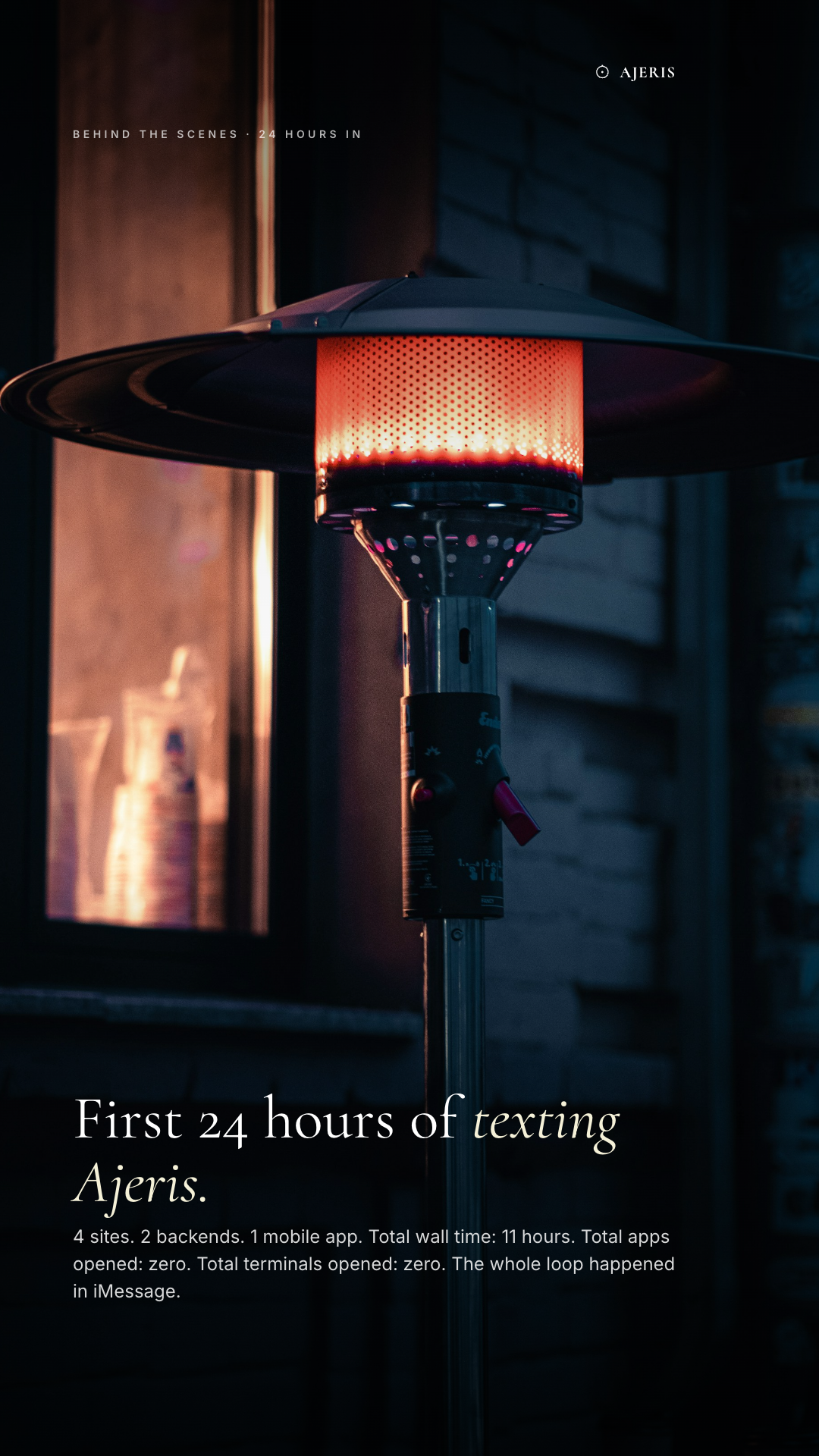 A 9:16 carousel slide with day-one momentum aesthetic, the visual of getting started fast.