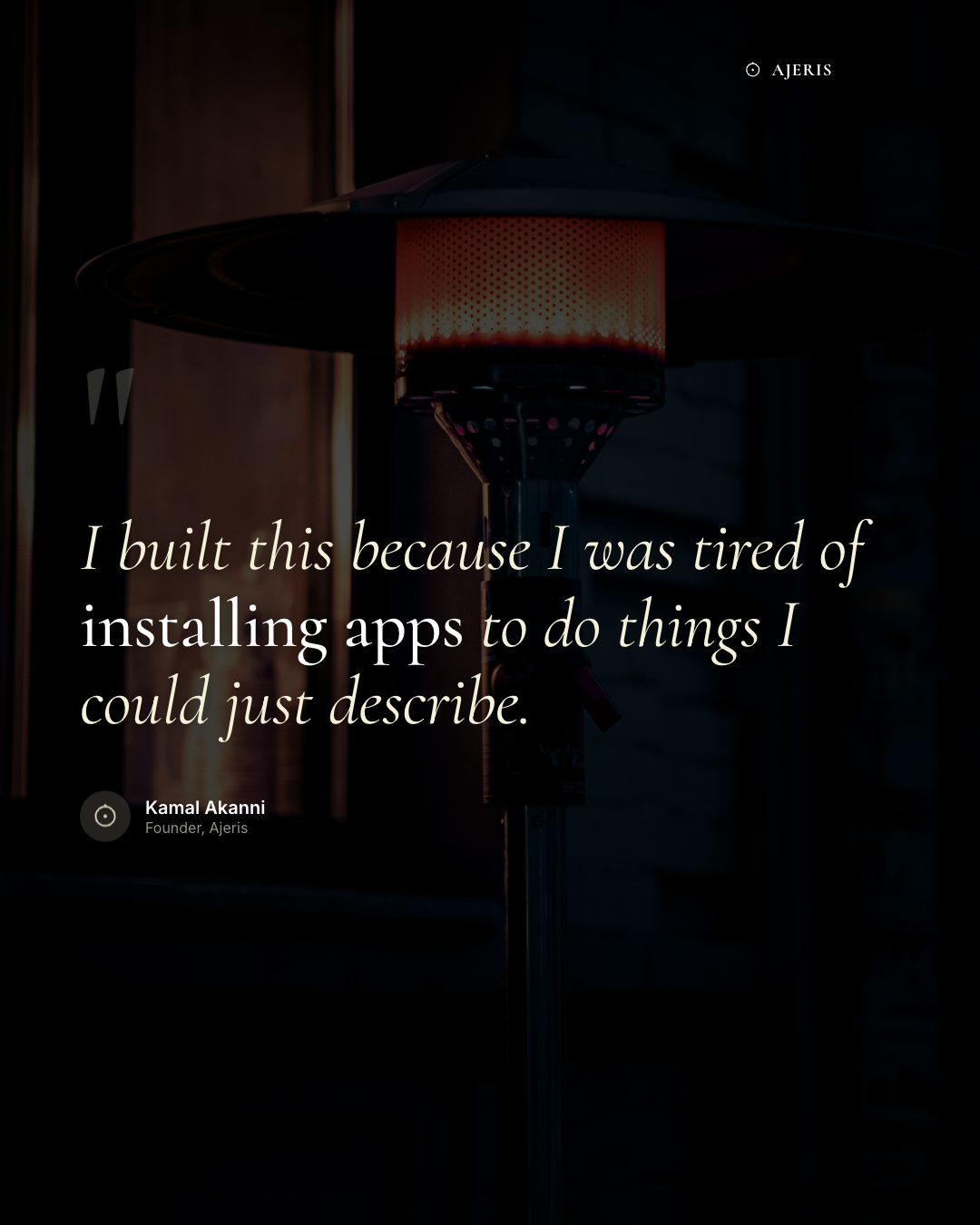 A founder-quote carousel slide.