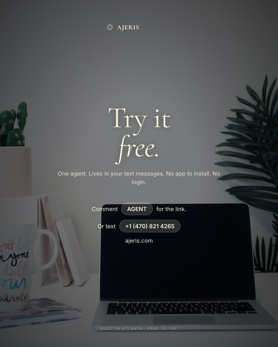 A carousel CTA slide reading: comment AGENT to get started.